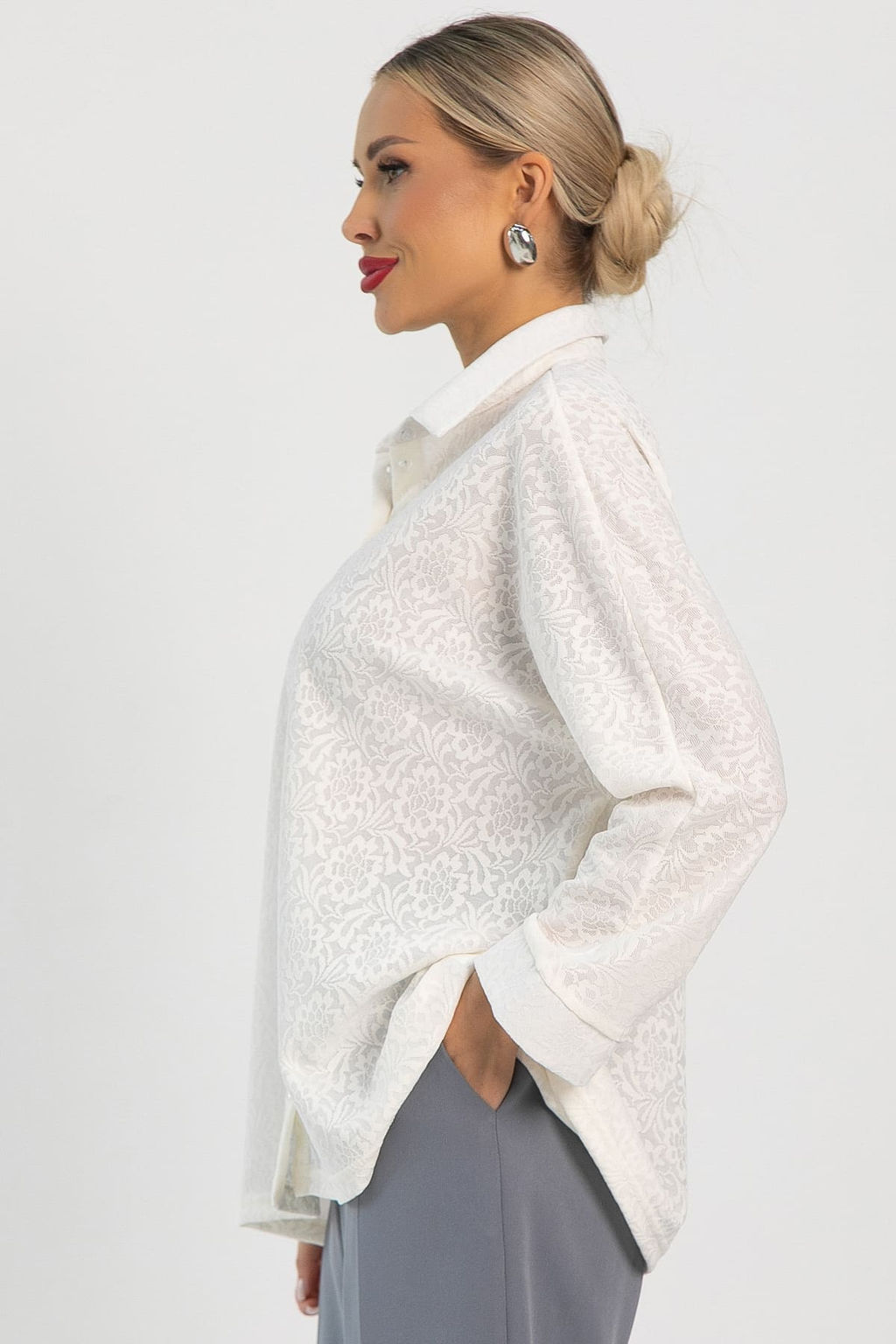 Рубашка кружевная Маринара (белая) Б14252-10М - Lt collection фото 6