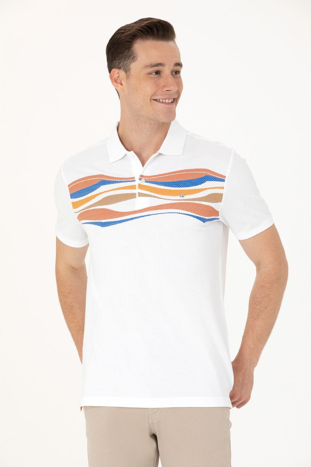 Мужская оранжевая футболка - U.s. polo assn фото 17