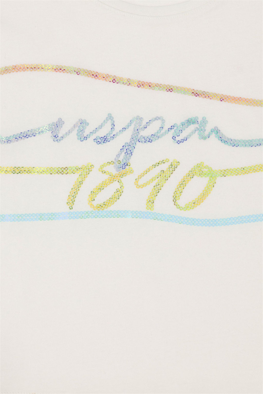 Футболка цвета экрю для девочки - U.s. polo assn фото 4