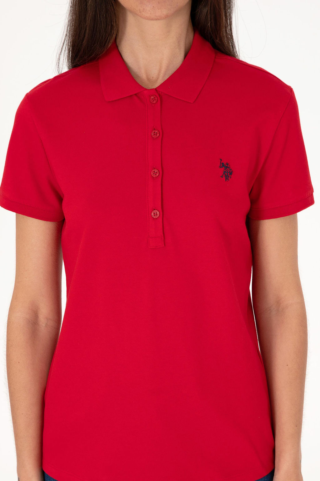 Kad_n K_rm_z_ Basic Polo Yaka Ti__rt Sepette S_rpriz _ndirim - U.s. polo assn фото 6