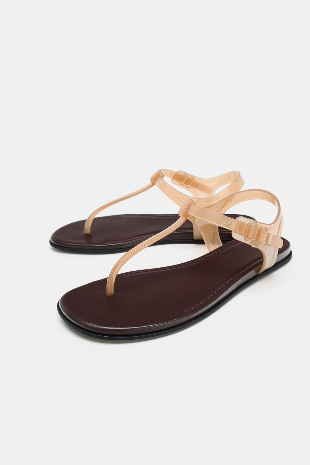 SANDALIA TIRA JELLY / Tostado oscuro