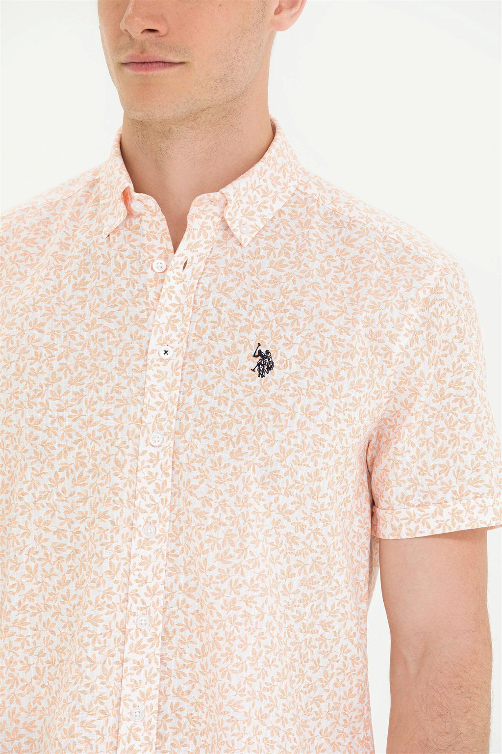 U. S. Polo Assn Мужская желтая рубашка с коротким рукавом - U.s. polo assn фото 14