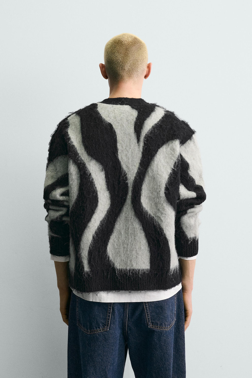 BRUSHED JACQUARD CARDIGAN - Zara фото 11