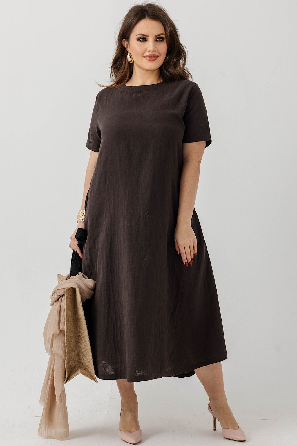 Платье 8808М/03/Коричневый