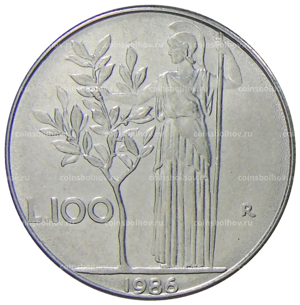 100 лир 1986 года Италия