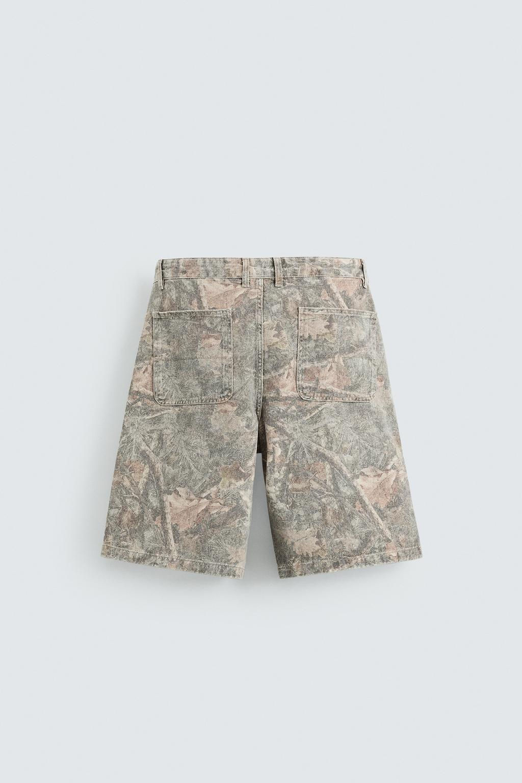 ABSTRACT PRINT RELAXED FIT BERMUDA SHORTS - Zara фото 11