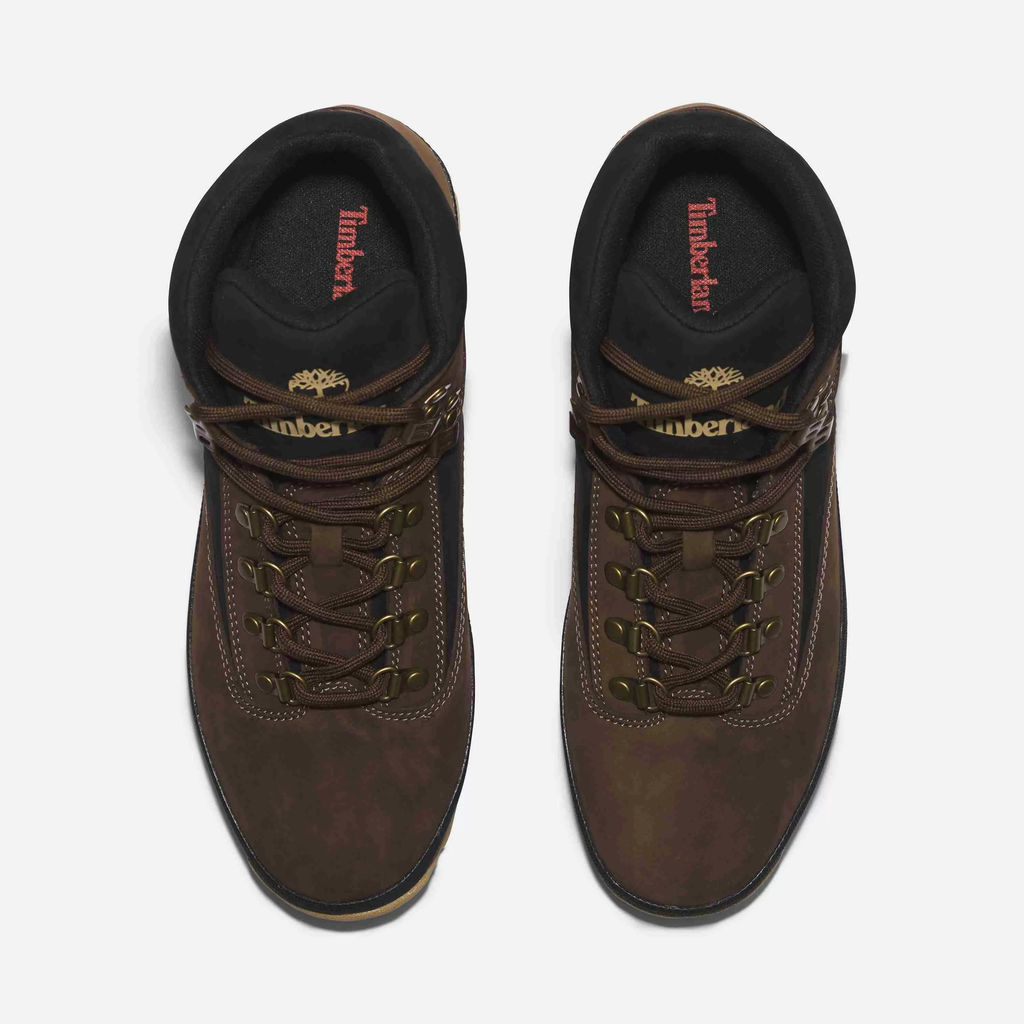 Ботинки Timberland Euro Hiker Boot Leather темно-коричневые  фото 2