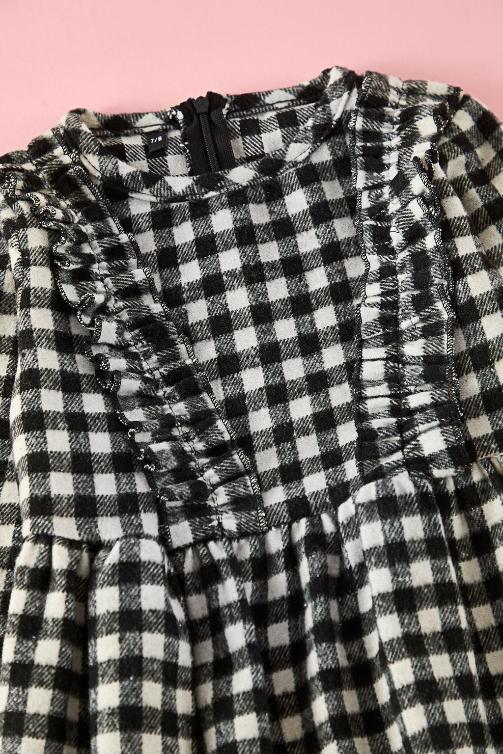 K?rm?z? K?z Cocuk Ekose / Kareli Regular Dokuma Elbise TKDAW25EL00004 - Trendyolmilla фото 13