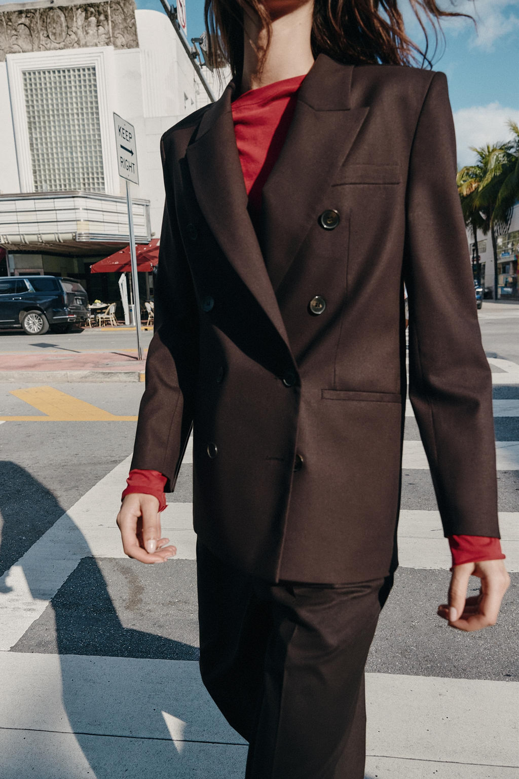 DOUBLE-BREASTED BLAZER WITH SHOULDER PADS - Zara фото 15
