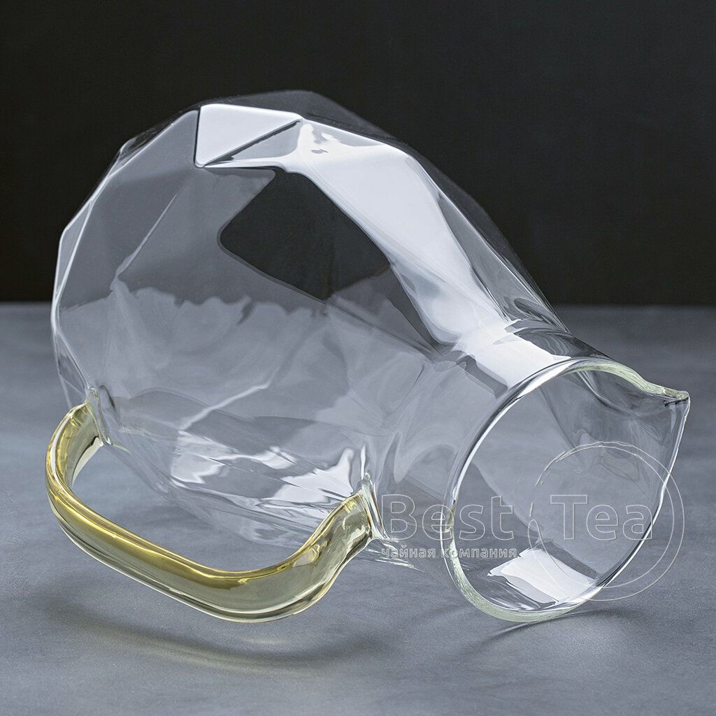 Кувшин Бриллиант, стекло 1700 мл, грани/желтая ручка - Fujian Province Guang Fu Tea фото 5