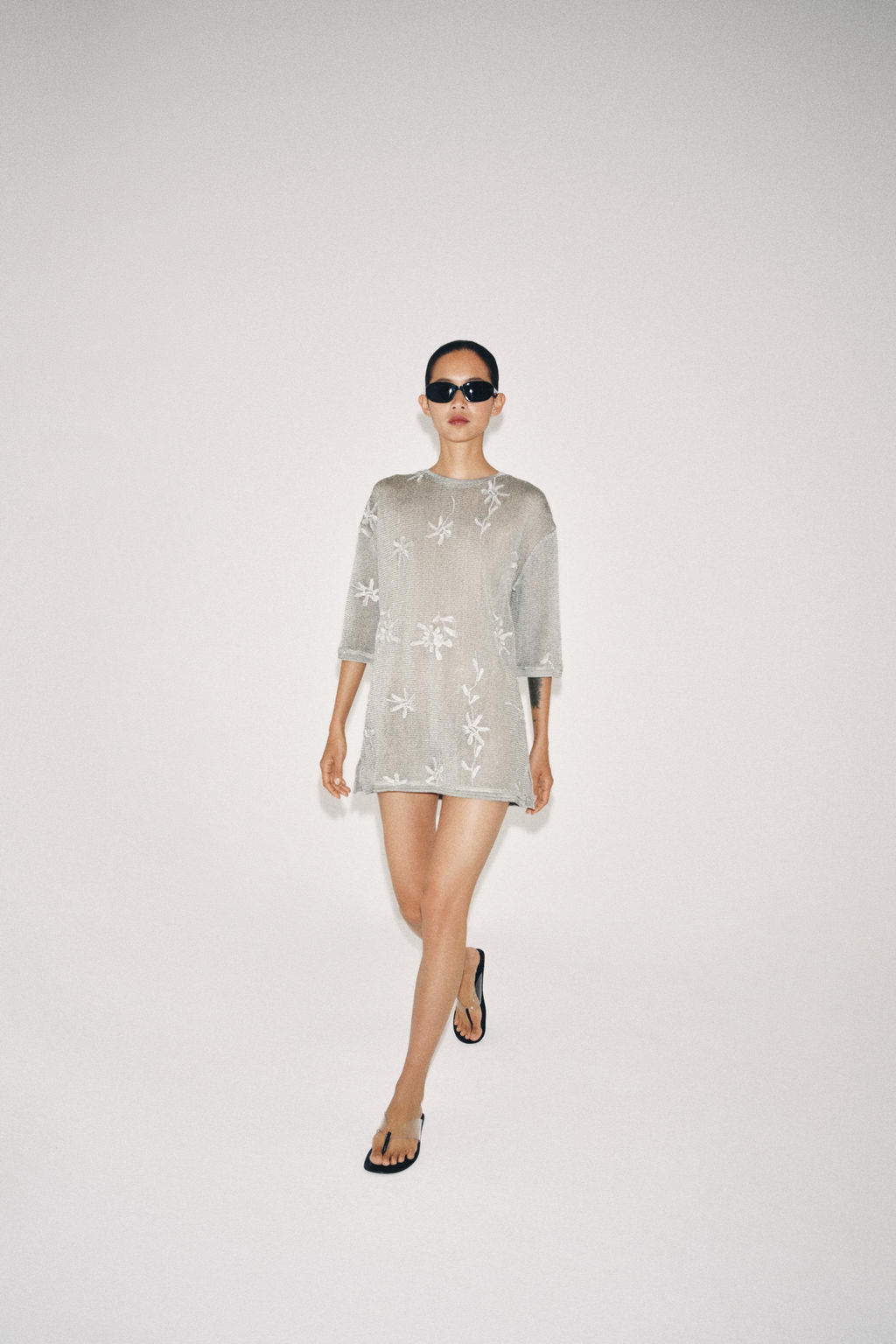 CUERPO OVERSIZE PUNTO HILO METALIZADO / Plata - Zara фото 5