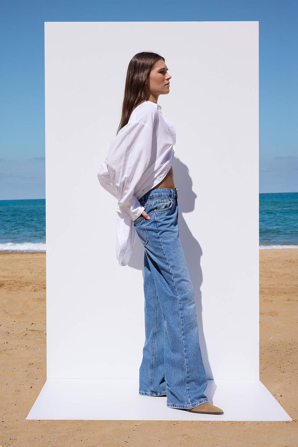 More Sustainable Mavi Rejeneratif Pamuk Normal Bel Wide Leg Genis Paca Jeans TWOAW26JE00225 - Trendyolmilla фото 2