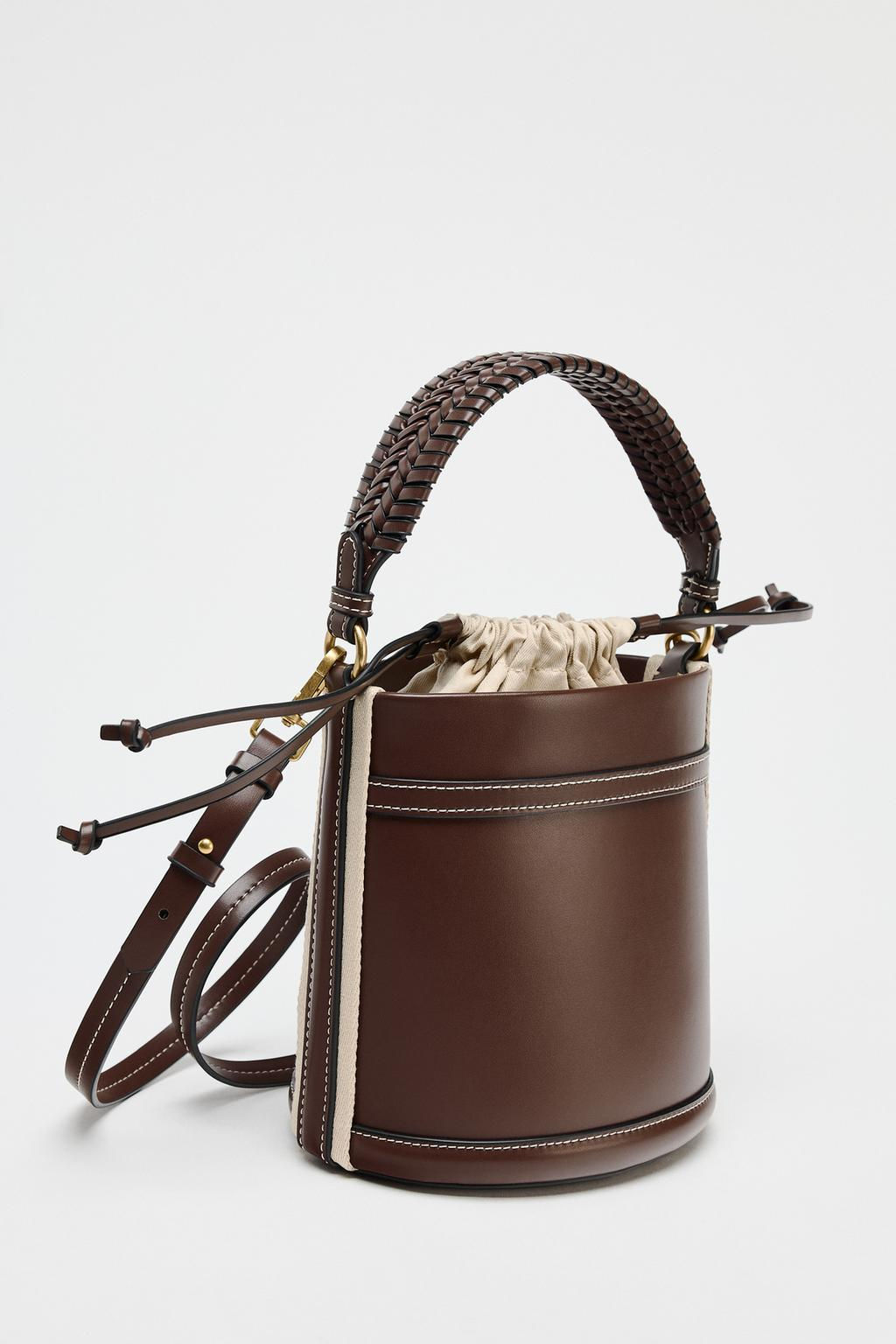 DOUBLE HANDLE BUCKET BAG - Zara фото 3