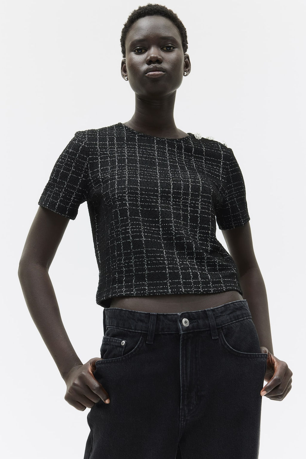 Top corto en boucle - H&m фото 3