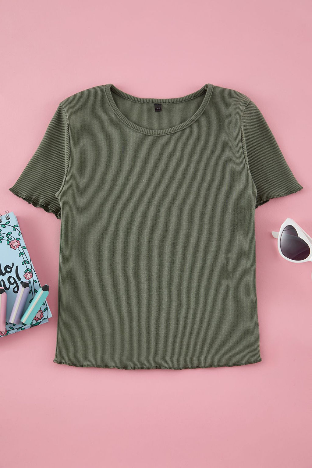 Ekru K?z Cocuk Pamuklu Basic Regular Kal?p Fitilli K?sa Kol Orme T-Shirt TKDSS25TS00020 - Trendyolmilla фото 3