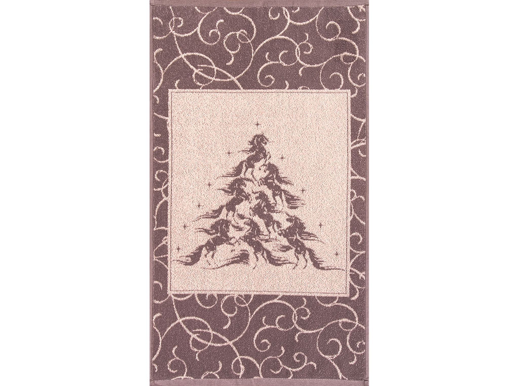 Полотенце махровое 6с103.412ж1 Лошадиная елка(т.с.мальв1) 50х90см