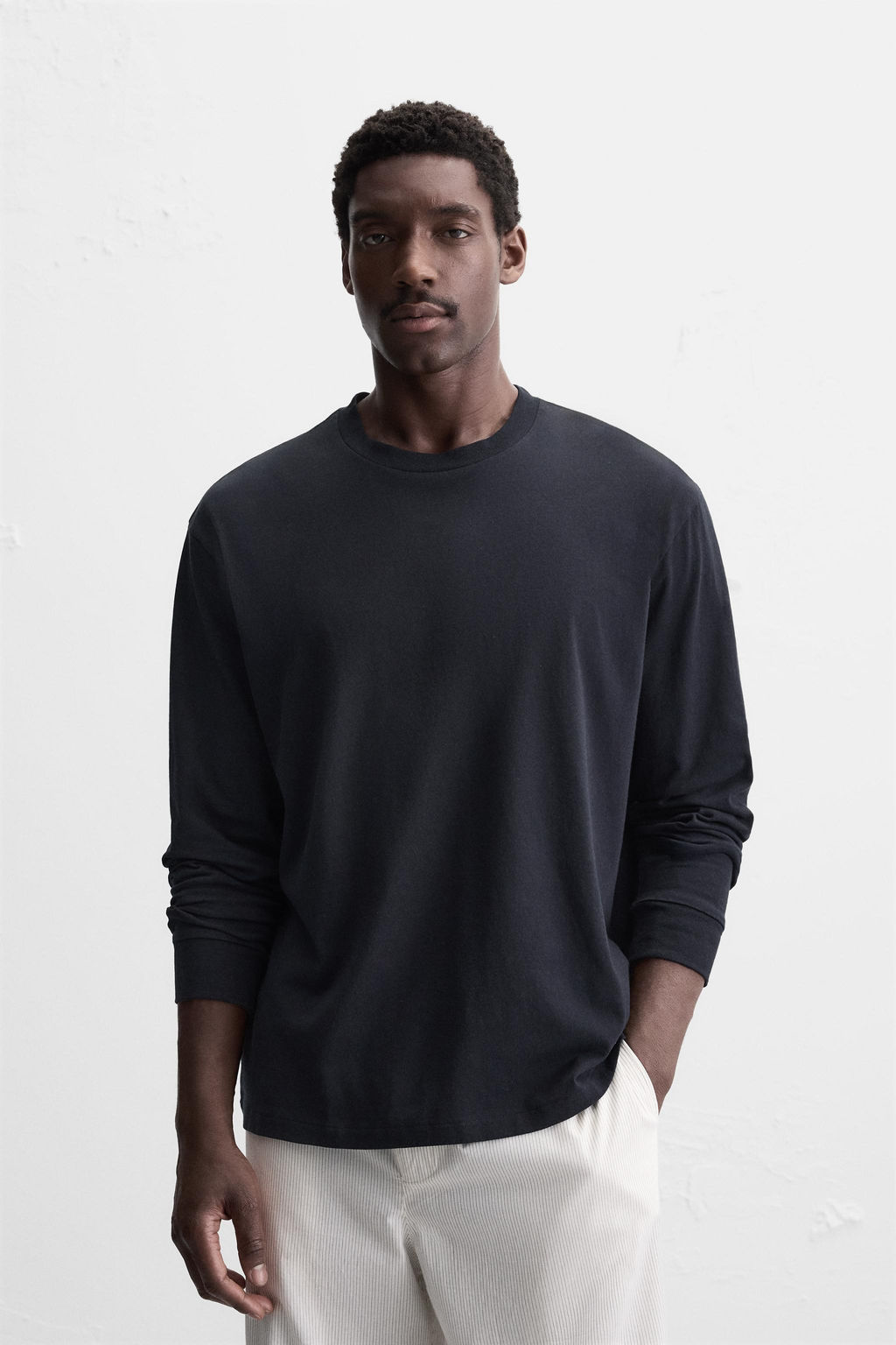 LIGHTWEIGHT LONG SLEEVE T-SHIRT - Zara фото 2