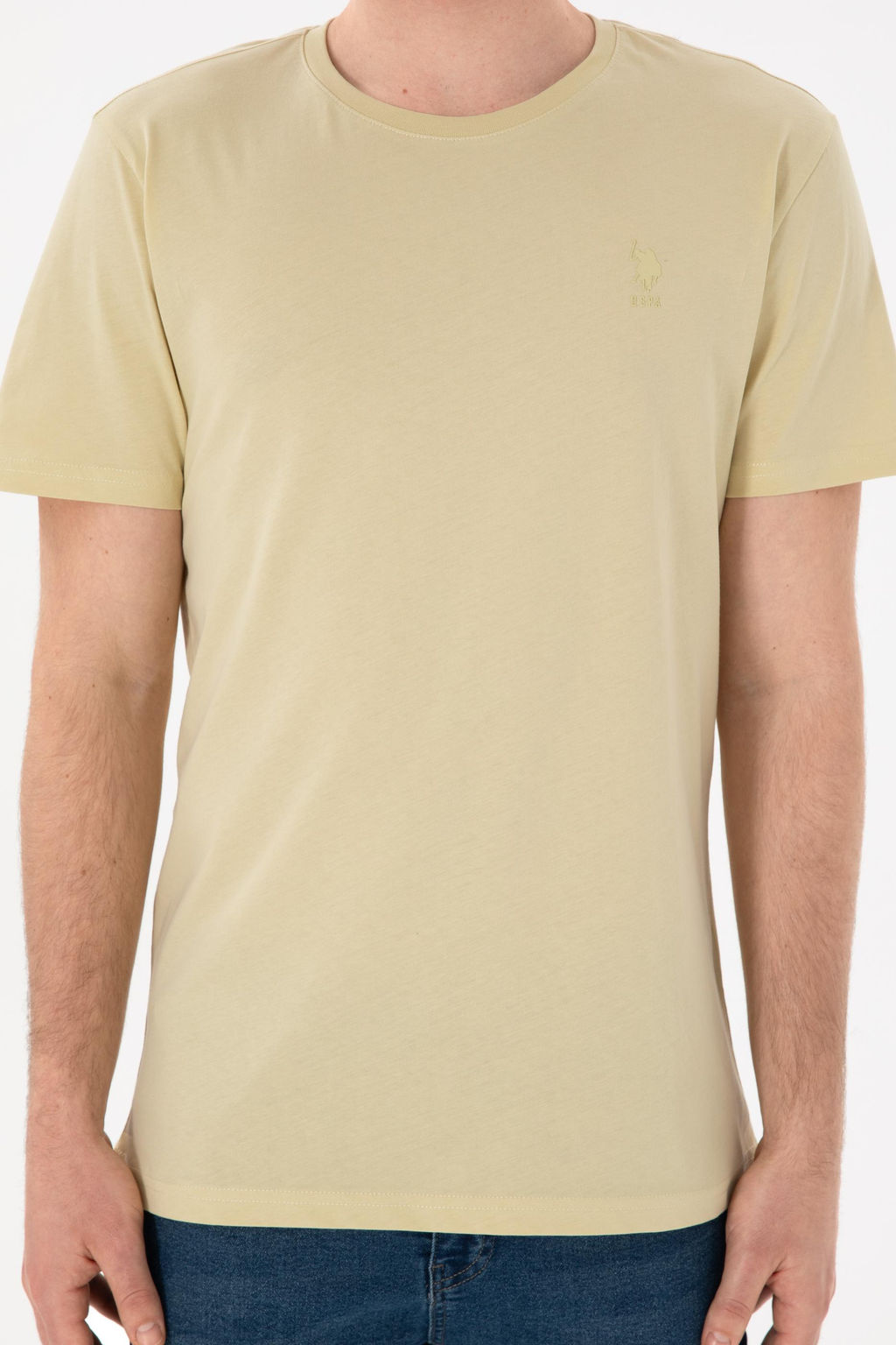 Erkek Regular Fit Bisiklet Yaka A__k Haki Basic Ti__rt Sepette S_rpriz _ndirim - U.s. polo assn фото 7