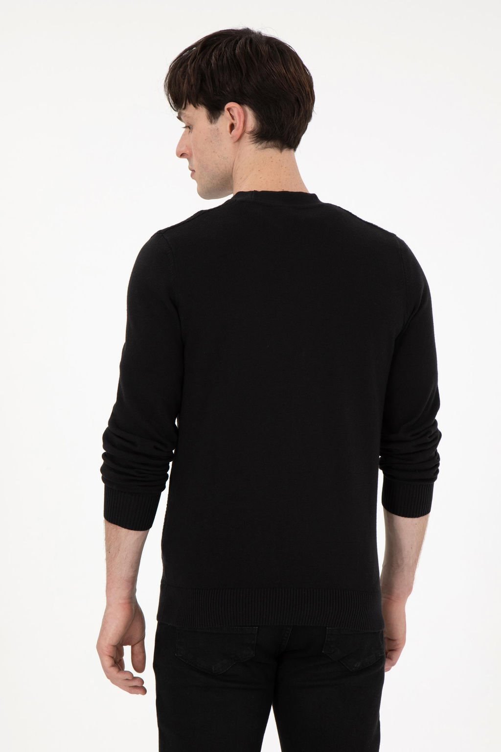 Мужской черный базовый трикотажный кардиган Неожиданная скидка в корзине - U.s. polo assn фото 5