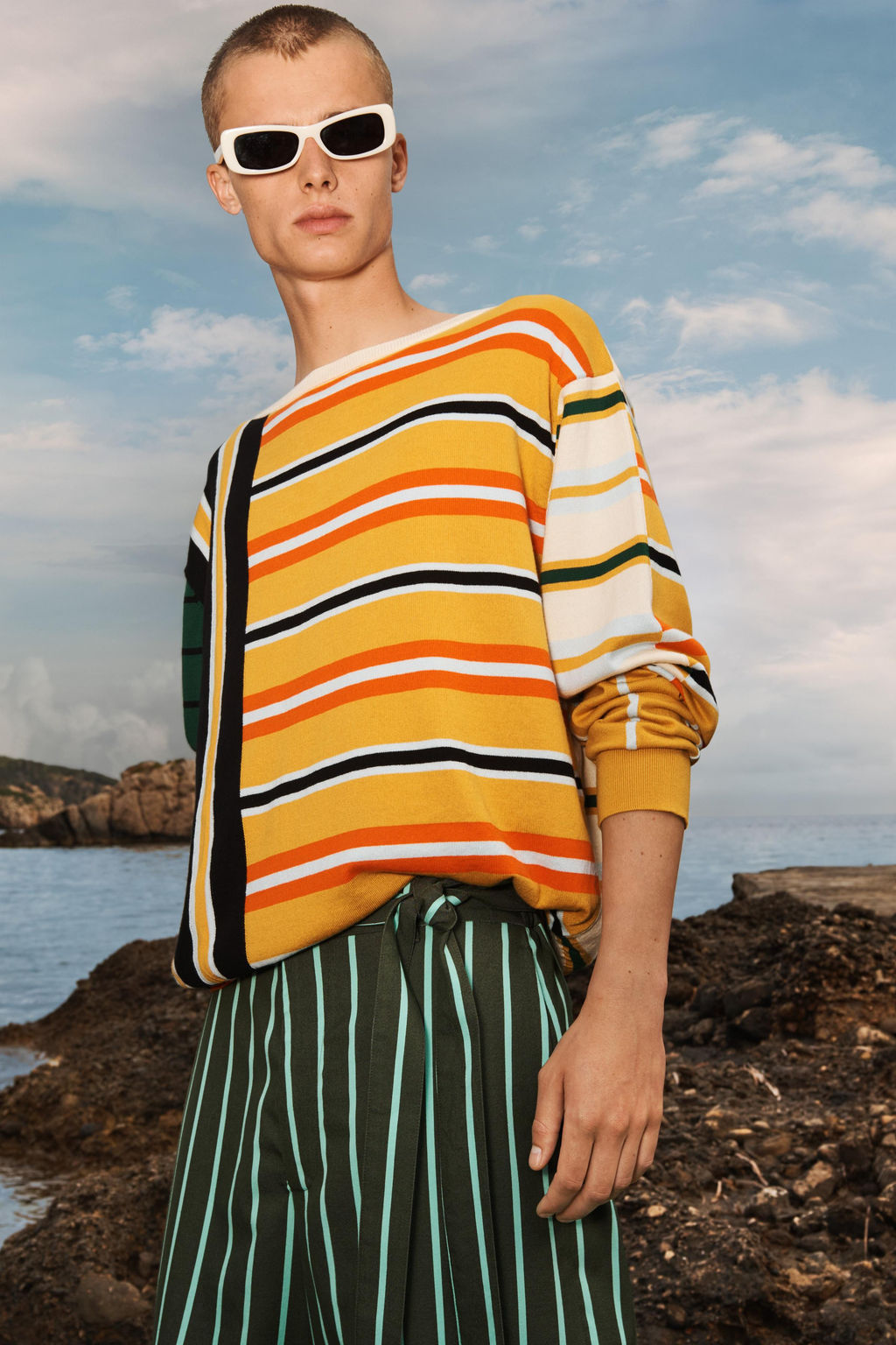LIMITED EDITION STRIPED WIDE-LEG TROUSERS - Zara фото 3