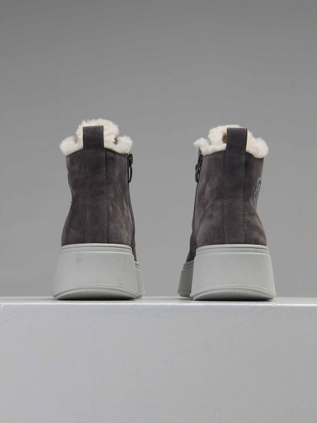 Ботинки 217.ALTAgr. Серый замок замша/Мех