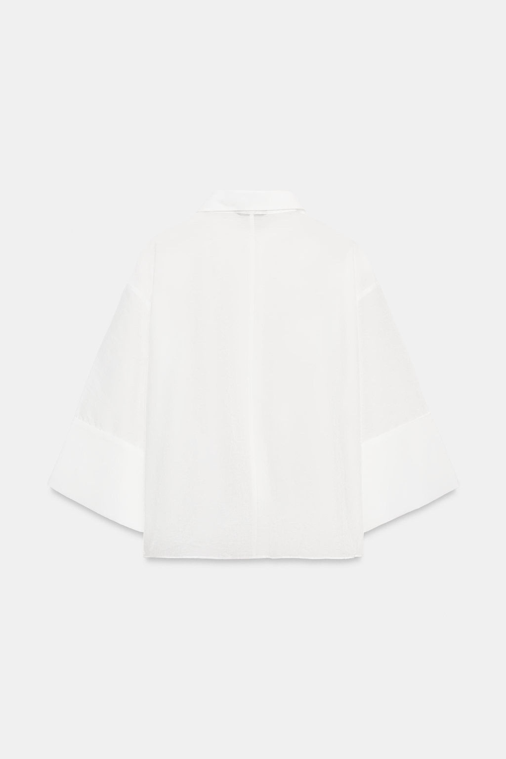 CAMISA FLUIDA FLORES RELIEVE / Blanco - Zara фото 7