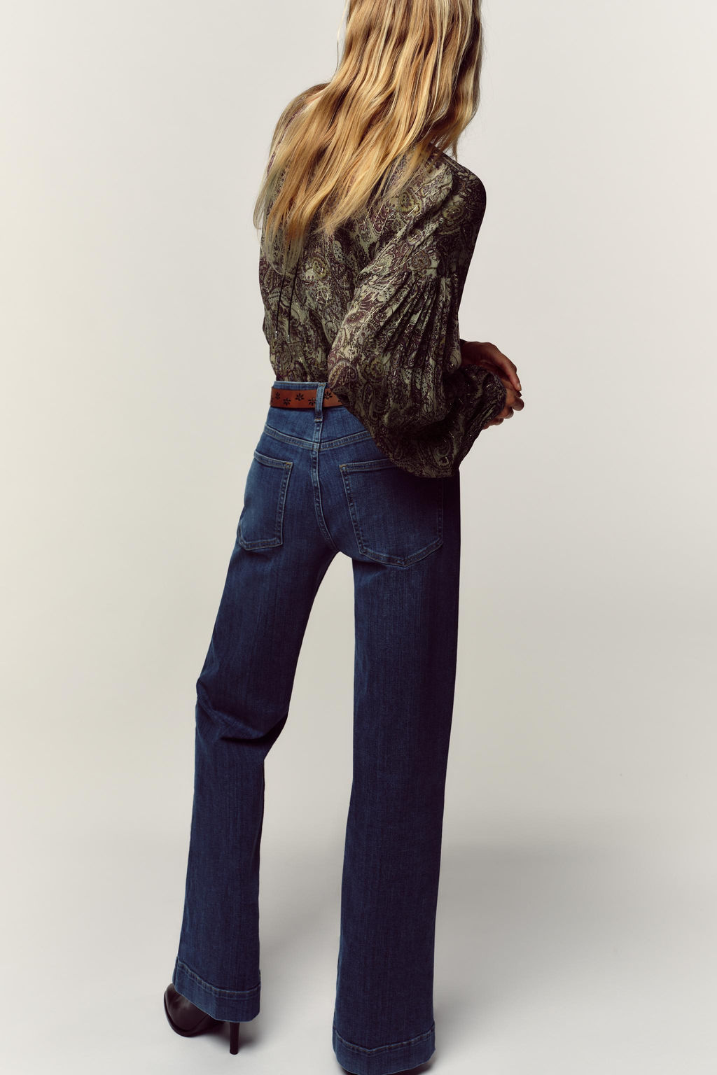 PRINTED BLOUSE WITH METALLIC THREAD - Zara фото 2