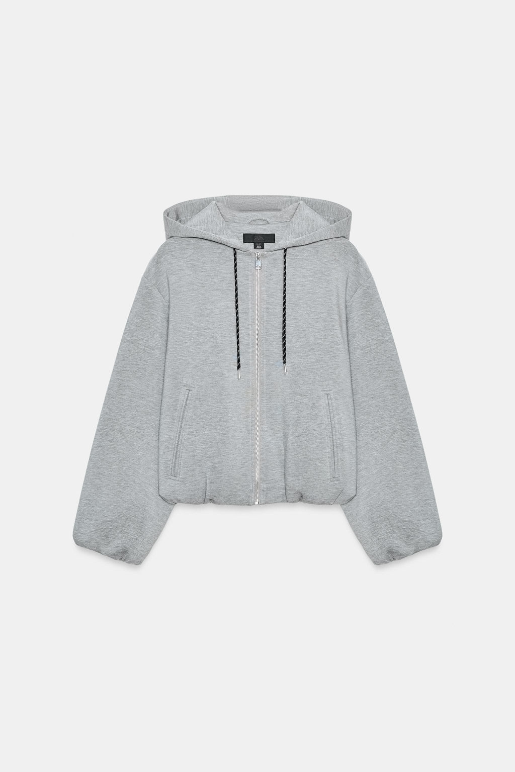 SUDADERA BOMBER CAPUCHA / Gris vigor? - Zara фото 8
