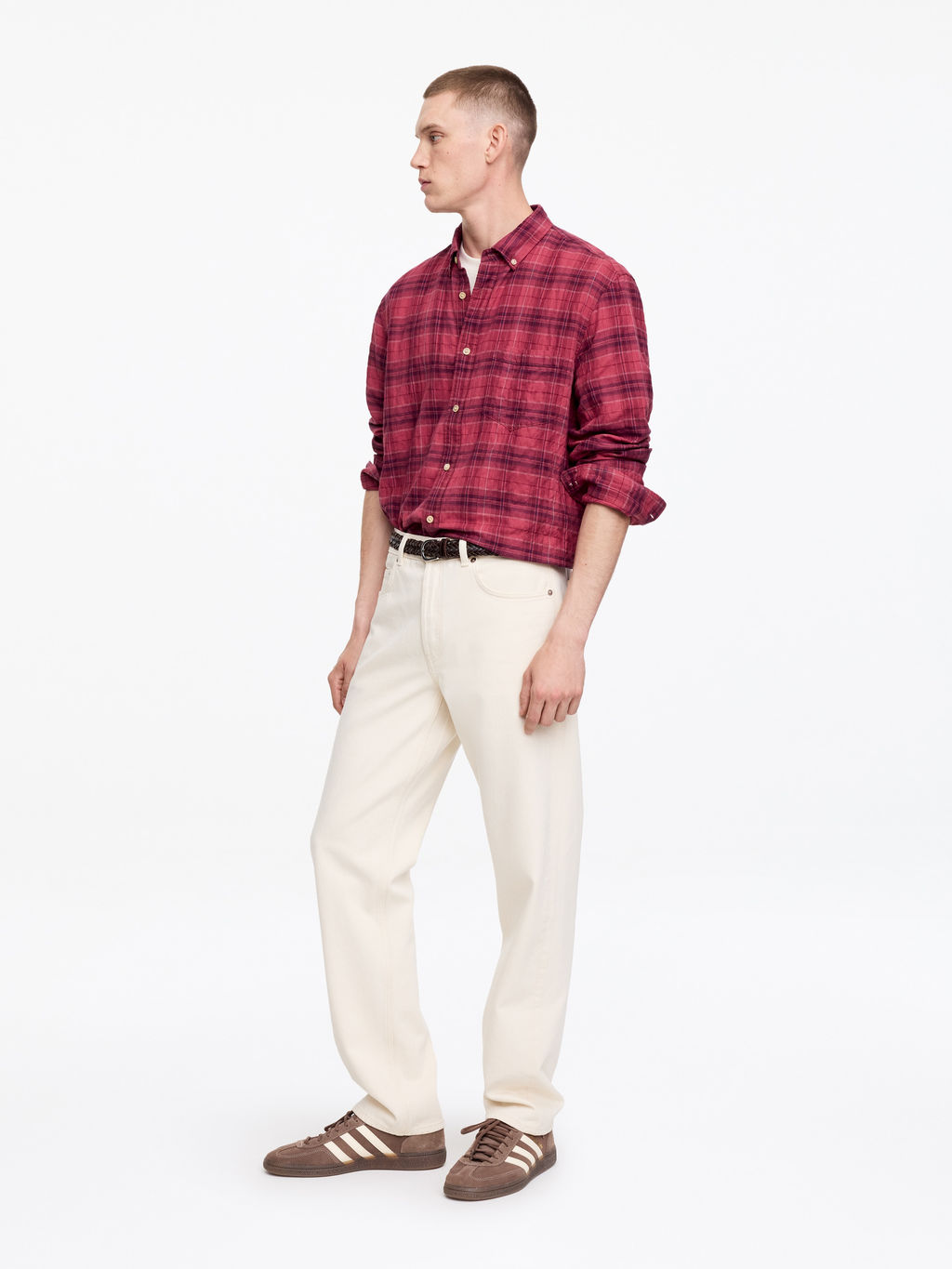 Camisa de franela de corte regular - H&m фото 4