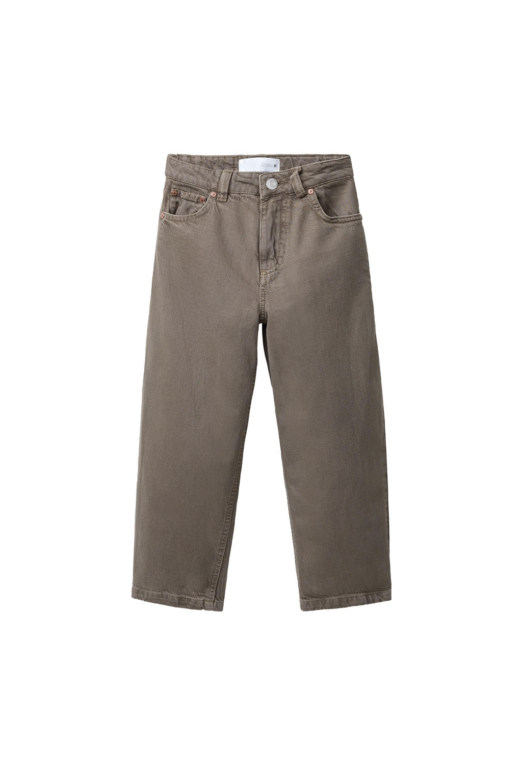 RELAXED FIT TWILL BAGGY TROUSERS - Zara фото 5