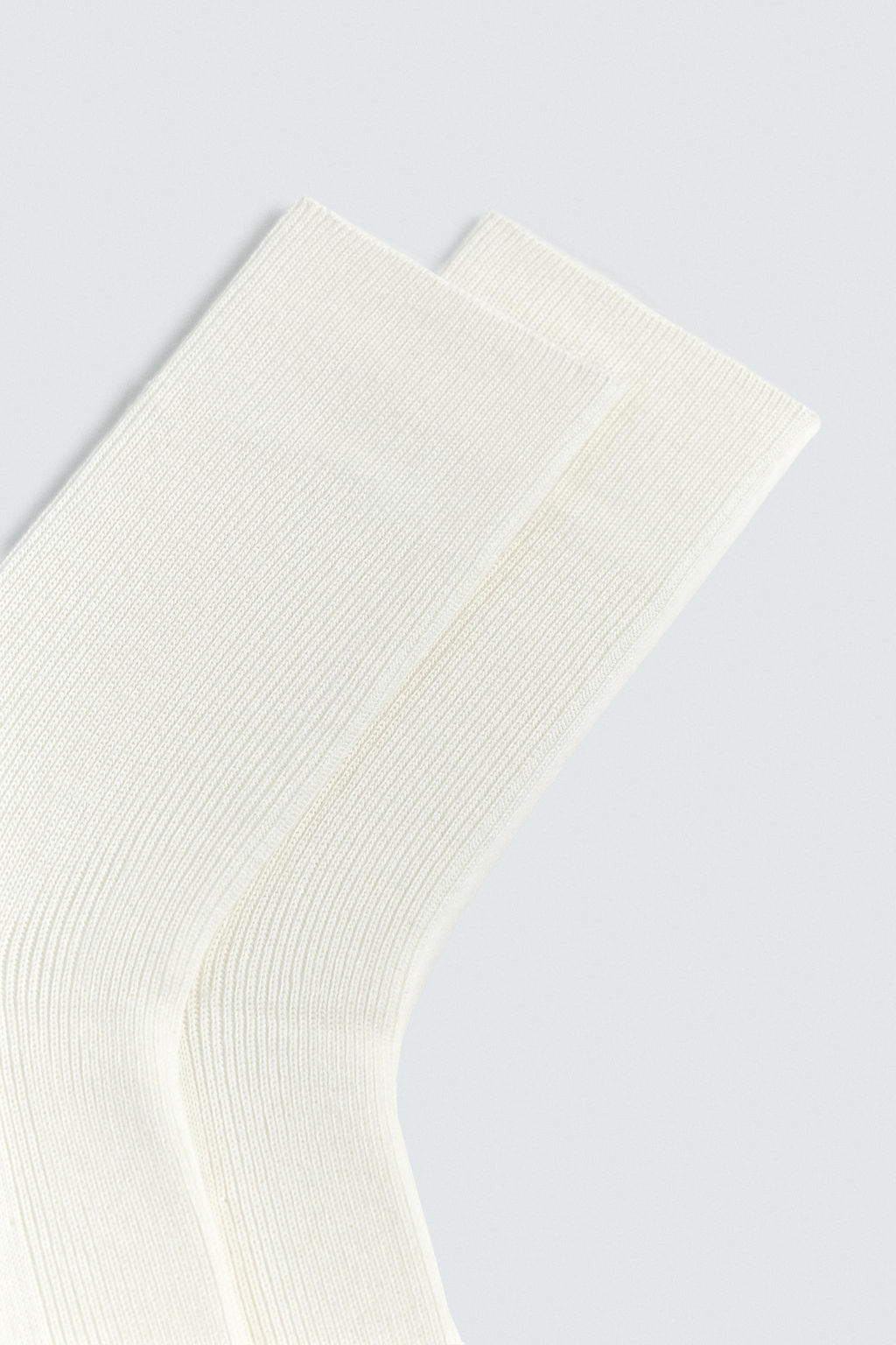 CALCETINES RIB MEZCLA ALGOD?N / Blanco roto - Zara фото 3