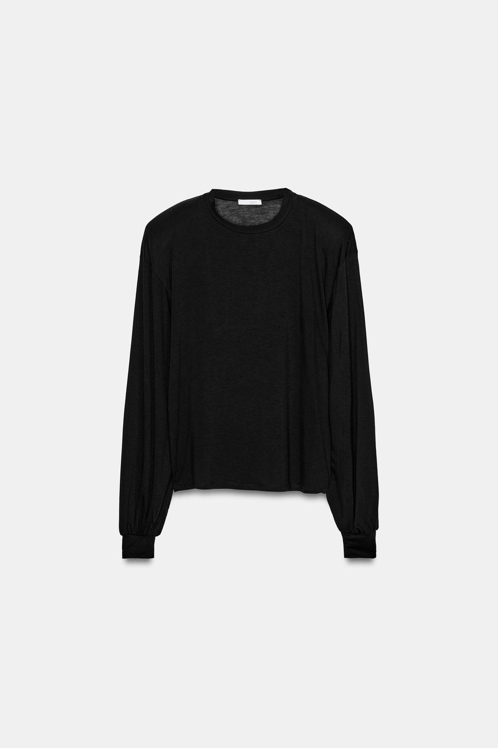 CAMISETA FLUIDA HOMBRERAS / Negro - Zara фото 3