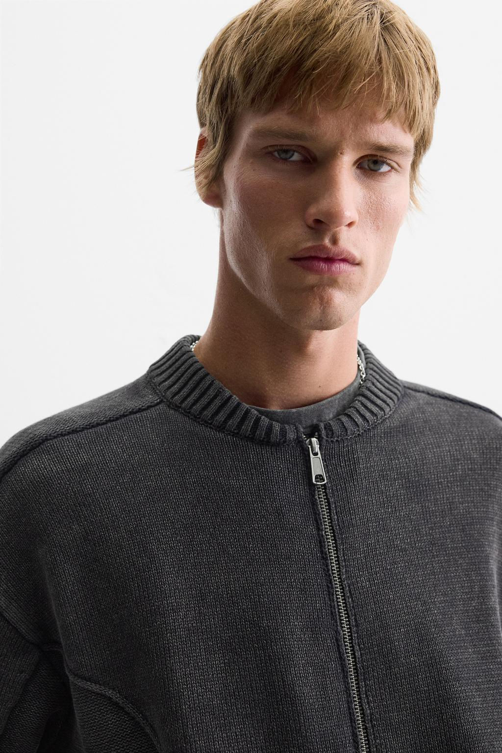 ZIP-UP KNIT JACKET - Zara фото 5