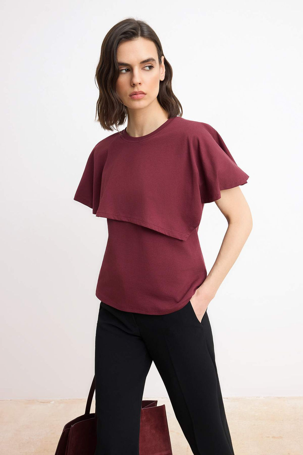 Tas Regular/Normal Kal?p K?sa Kollu Tok %100 Pamuk Orme T-Shirt TWOSS26TS00199 - Trendyolmilla фото 5