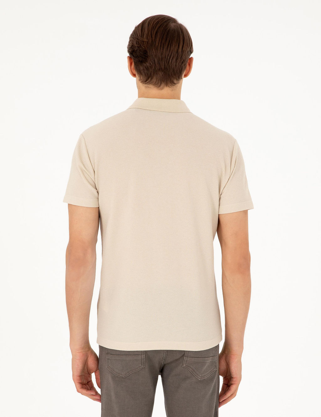 Bej Slim Fit Ti__rt - Pierre cardin фото 5