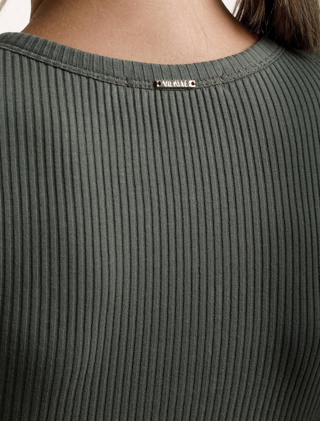 VILATTE / Топ из трикотажа в широкий рубчик  фото 2