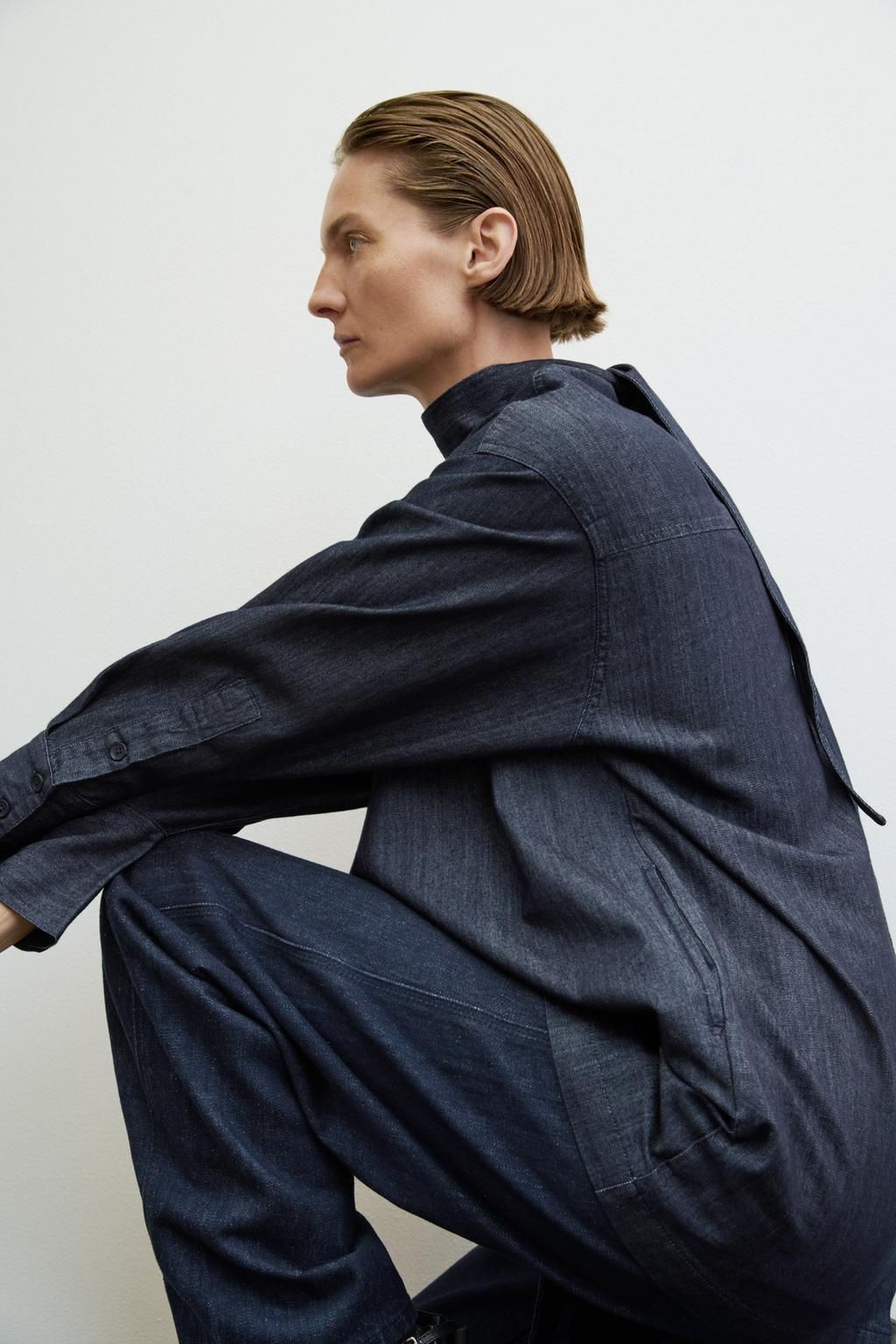 ZW COLLECTION SHIRT WITH TIE AND BUTTONS - Zara фото 3