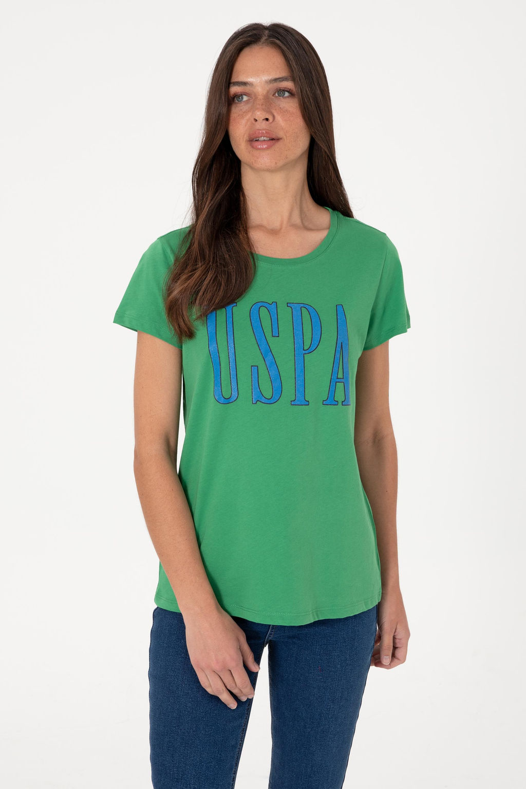 Kad_n A__k Ye_il Bisiklet Yaka Ti__rt Sepette S_rpriz _ndirim - U.s. polo assn фото 3