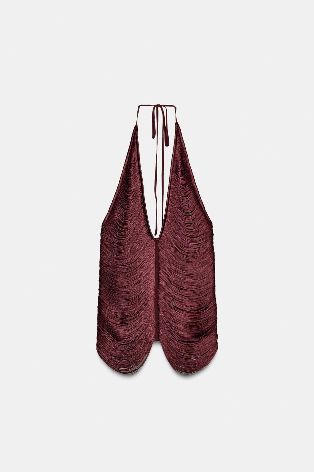HALTER TOP WITH FRINGING - Zara фото 5