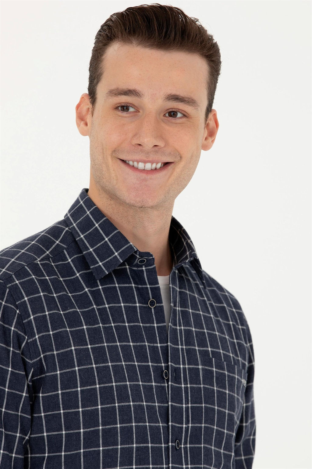 U. S. Polo Assn Мужская темно-синяя рубашка с длинным рукавом - U.s. polo assn фото 9