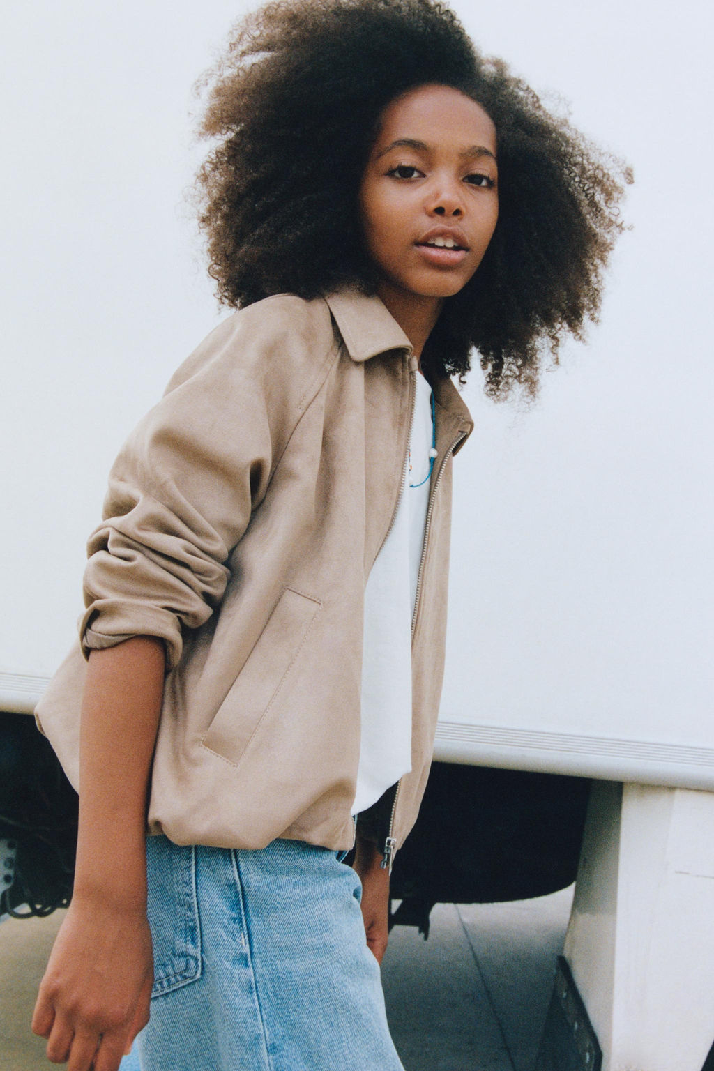 FAUX SUEDE BALLOON JACKET - Zara фото 10