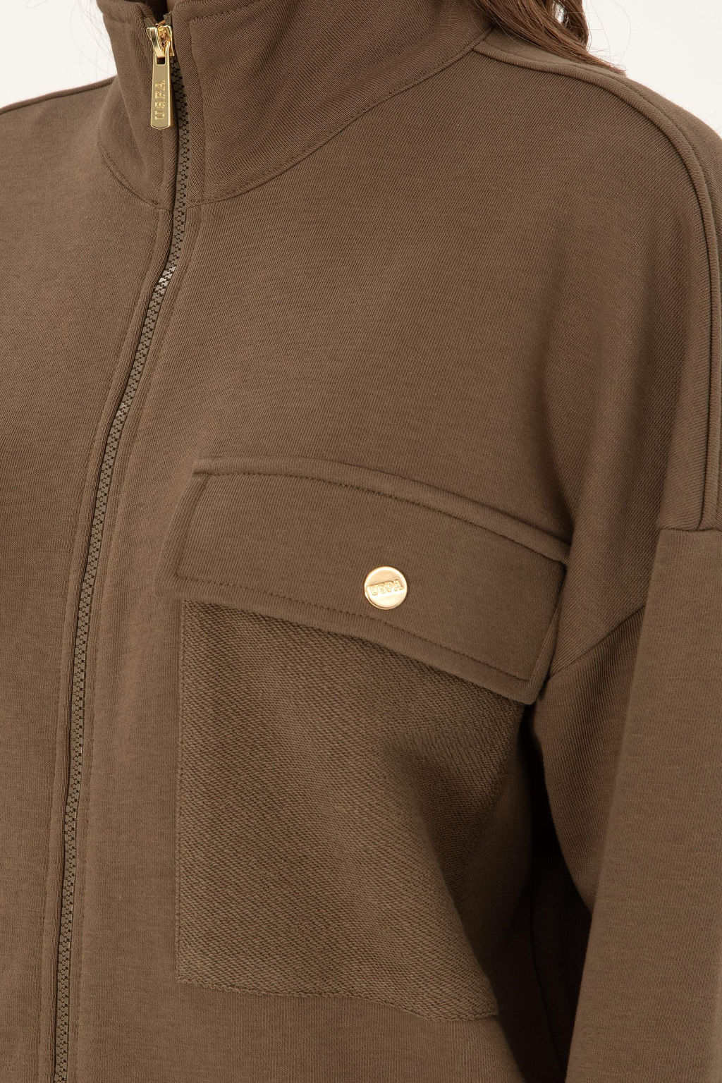 Женский свитшот цвета хаки Неожиданная скидка в корзине - U.s. polo assn фото 7