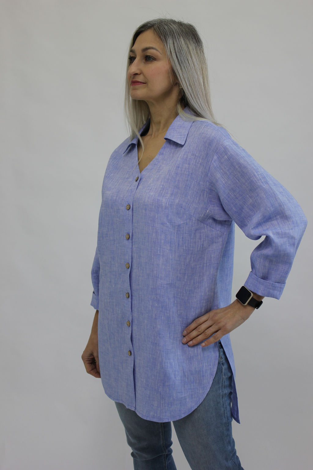 Блуза умягченный лен 100% - Елецкие узоры фото 4