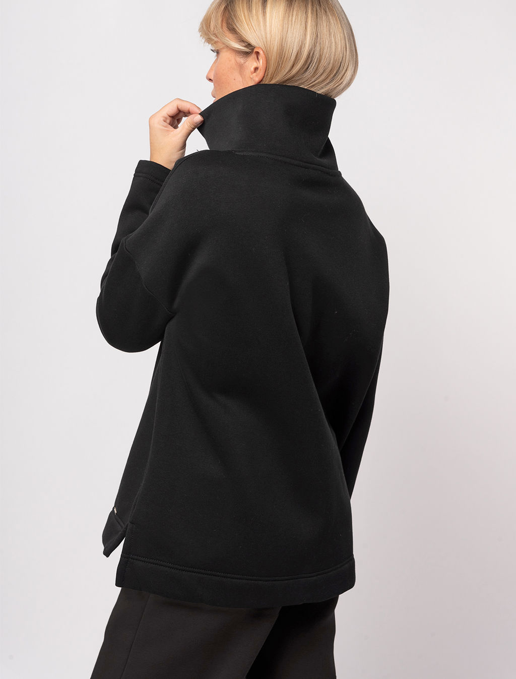 VILATTE / Джемпер из премиального футера трехнитки с начесом  фото 6