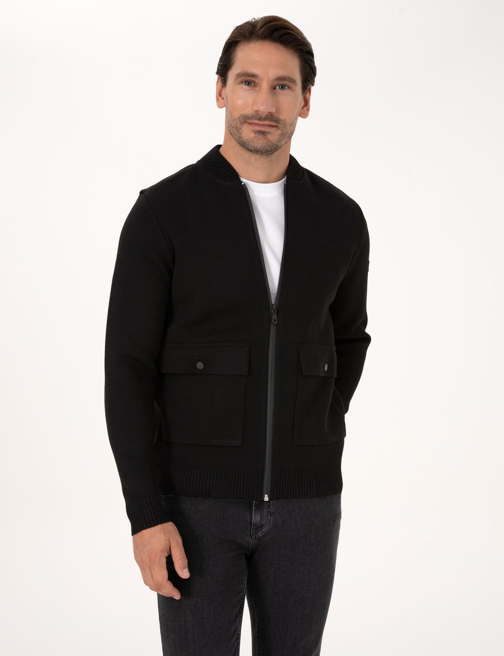 Siyah Regular Fit Triko H_rka - Cacharel фото 3