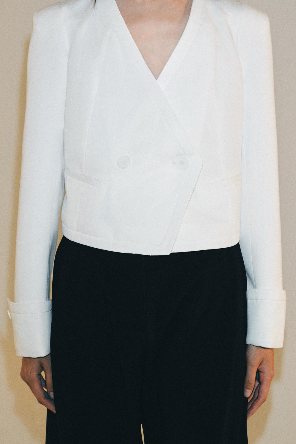 BLAZER CRUZADA ZW COLLECTION / Blanco - Zara фото 4