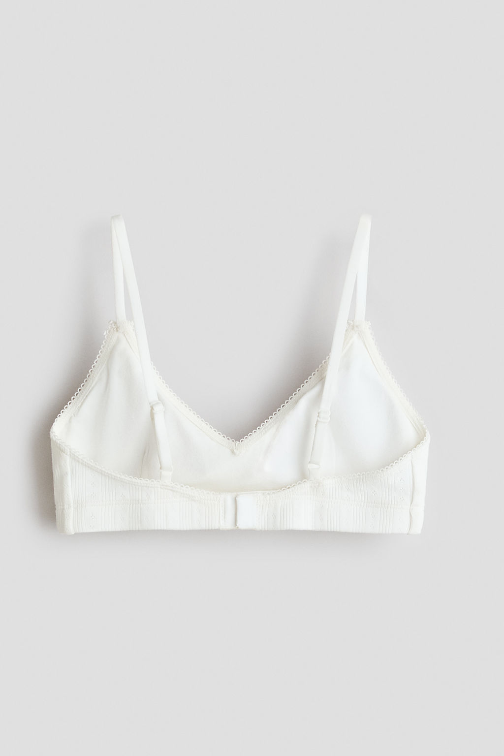 Crop top de pointelle de algod?n con relleno - H&m фото 5