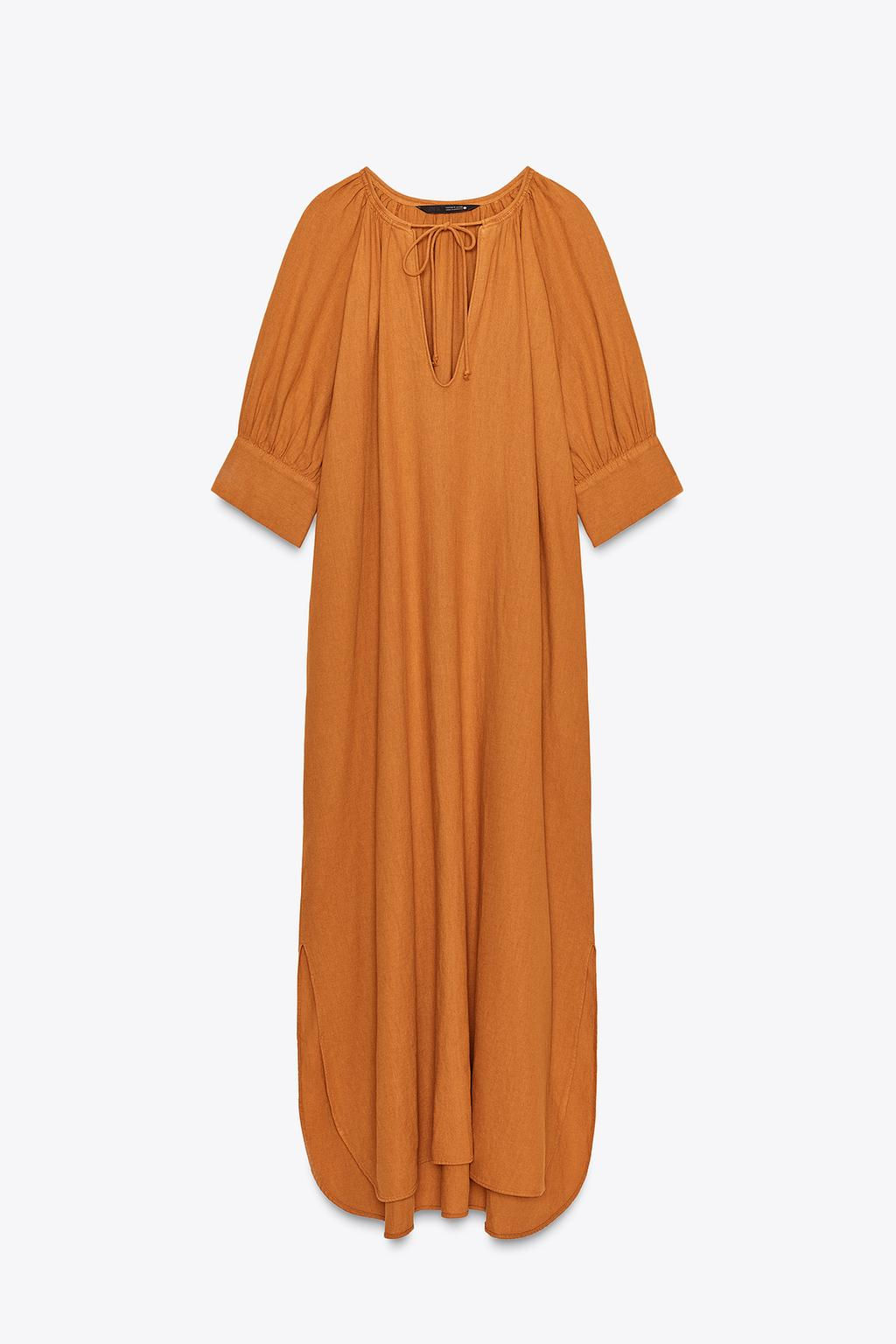 ZW COLLECTION LINEN TUNIC DRESS - Zara фото 5