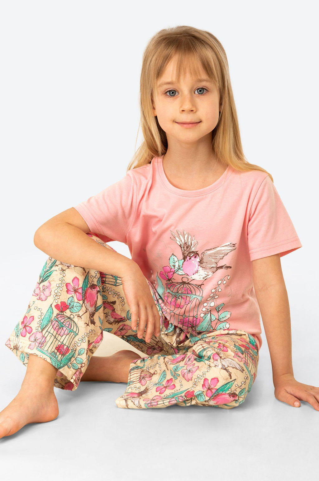 Хлопковая пижама для девочки Happy Fox  фото 6