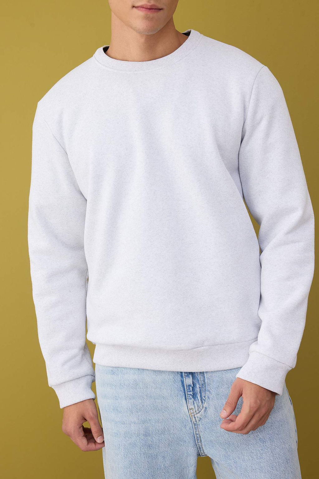 Siyah-Lacivert-Gri Melanj 3lu Paket Regular/Normal Kesim Basic Ici Polar Sweatshirt TMNAW26SW00006 - Trendyolmilla фото 5